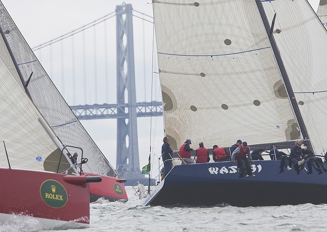 WASABI after start with Bay Bridge in background - Rolex Big Boat  ©  Rolex/Daniel Forster http://www.regattanews.com